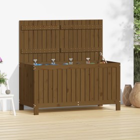 Honey brown pine wood garden storage box 121x55x64 cm by vidaXL, Outdoor storage boxes - Ref: Foro24-823846, Price: 138,99 €,...