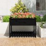 Planter with shelf solid black pine wood 111.5x111.5x81cm by vidaXL, Pots and planters - Ref: Foro24-823805, Price: 152,58 €,...