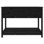 Planter with shelf solid black pine wood 111.5x111.5x81cm by vidaXL, Pots and planters - Ref: Foro24-823805, Price: 152,58 €,...