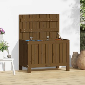 Garten-Aufbewahrungsbox aus honigbraunem Kiefernholz, 76 x 42,5 x 54 cm von vidaXL, Aufbewahrungsboxen für den Außenbereich -...