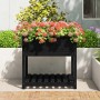 Planter with shelf solid black pine wood 82.5x82.5x81 cm by vidaXL, Pots and planters - Ref: Foro24-823798, Price: 113,99 €, ...