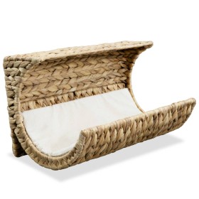 Cat bed with water hyacinth cushion 35x18x18 cm by vidaXL, Cat beds - Ref: Foro24-245496, Price: 45,99 €, Discount: %