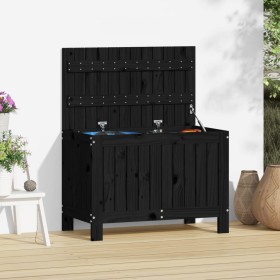 Black pine wood garden storage box 76x42.5x54 cm by vidaXL, Outdoor storage boxes - Ref: Foro24-823826, Price: 80,61 €, Disco...