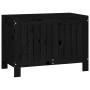 Black pine wood garden storage box 76x42.5x54 cm by vidaXL, Outdoor storage boxes - Ref: Foro24-823826, Price: 80,99 €, Disco...