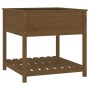 Planter with shelf solid brown pine wood 82.5x82.5x81 cm by vidaXL, Pots and planters - Ref: Foro24-823797, Price: 102,74 €, ...