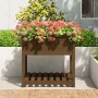 Planter with shelf solid brown pine wood 82.5x82.5x81 cm by vidaXL, Pots and planters - Ref: Foro24-823797, Price: 102,74 €, ...