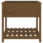 Planter with shelf solid brown pine wood 82.5x82.5x81 cm by vidaXL, Pots and planters - Ref: Foro24-823797, Price: 102,74 €, ...