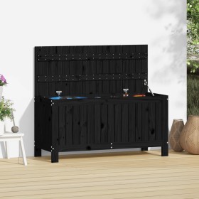 Black pine wood garden storage box 108x42.5x54 cm by vidaXL, Outdoor storage boxes - Ref: Foro24-823833, Price: 92,99 €, Disc...