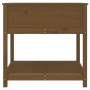 Planter with shelf solid brown pine wood 82.5x82.5x81 cm by vidaXL, Pots and planters - Ref: Foro24-823797, Price: 102,74 €, ...