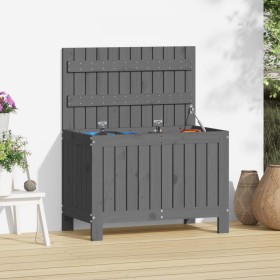 Gray pine wood garden storage box 76x42.5x54 cm by vidaXL, Outdoor storage boxes - Ref: Foro24-823824, Price: 117,99 €, Disco...