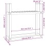 Holzscheithalter aus massivem Kiefernholz, 110 x 35 x 108,5 cm von vidaXL, Zubehör für Taschen und Brennholzhalter - Ref: For...