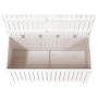 Caja de almacenaje jardín madera de pino blanco 121x55x64 cm de vidaXL, Cajas de almacenaje para exteriores - Ref: Foro24-823...