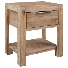 Mesita de noche con cajón madera acacia maciza 40x30x48 cm de vidaXL, Mesitas de noche - Ref: Foro24-245683, Precio: 72,99 €,...