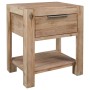 Mesita de noche con cajón madera acacia maciza 40x30x48 cm de vidaXL, Mesitas de noche - Ref: Foro24-245683, Precio: 73,64 €,...