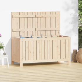 Garten-Aufbewahrungsbox aus massivem Kiefernholz, 121 x 55 x 64 cm von vidaXL, Aufbewahrungsboxen für den Außenbereich - Ref:...