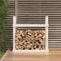 Solid white pine wood firewood rack 110x35x108.5 cm by vidaXL, Accessories for bags and firewood holders - Ref: Foro24-823858...