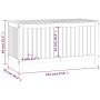 Black pine wood garden storage box 121x55x64 cm by vidaXL, Outdoor storage boxes - Ref: Foro24-823847, Price: 138,79 €, Disco...