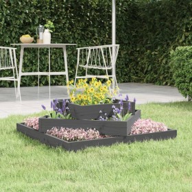 Jardinera de madera maciza de pino gris 83x83x27 cm de vidaXL, Maceteros y jardineras - Ref: Foro24-823880, Precio: 72,99 €, ...