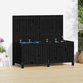 Storage box garden made of black pine wood 147x68x64 cm by vidaXL, Outdoor storage boxes - Ref: Foro24-823854, Price: 175,99 ...