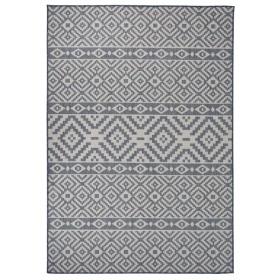 Blau gestreifter Flachgewebe-Außenteppich 160x230 cm von vidaXL, Teppiche - Ref: Foro24-340839, Preis: 54,75 €, Rabatt: %