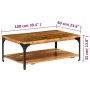 Coffee table with shelf solid recycled wood 100x60x35 cm by vidaXL, Coffee table - Ref: Foro24-247324, Price: 115,56 €, Disco...