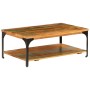 Coffee table with shelf solid recycled wood 100x60x35 cm by vidaXL, Coffee table - Ref: Foro24-247324, Price: 115,56 €, Disco...