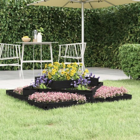 Jardinera madera maciza de pino negro 112x112x27 cm de vidaXL, Maceteros y jardineras - Ref: Foro24-823889, Precio: 68,99 €, ...