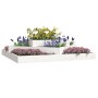 Solid white pine wood planter 112x112x27 cm by vidaXL, Pots and planters - Ref: Foro24-823886, Price: 76,13 €, Discount: %