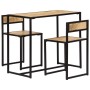 3-teiliges Esszimmer-Set aus massivem Mangoholz von vidaXL, Möbelsets für Küchen und Esszimmer - Ref: Foro24-247583, Preis: 2...