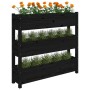 Solid black pine wood planter 112x25x104.5 cm by vidaXL, Pots and planters - Ref: Foro24-823924, Price: 116,99 €, Discount: %