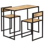 3-teiliges Esszimmer-Set aus massivem Mangoholz von vidaXL, Möbelsets für Küchen und Esszimmer - Ref: Foro24-247583, Preis: 2...