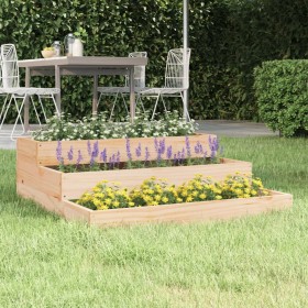 Jardinera de madera maciza de pino 78x78x27 cm de vidaXL, Maceteros y jardineras - Ref: Foro24-823906, Precio: 57,99 €, Descu...