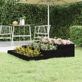 Jardinera madera maciza de pino negro 107x107x27 cm de vidaXL, Maceteros y jardineras - Ref: Foro24-823917, Precio: 57,99 €, ...