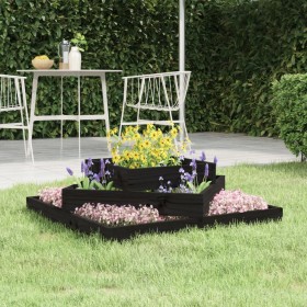 Jardinera de madera maciza de pino negro 83x83x27 cm de vidaXL, Maceteros y jardineras - Ref: Foro24-823882, Precio: 59,41 €,...