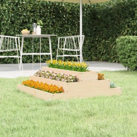 Jardinera de madera maciza de pino 80x80x27 cm de vidaXL, Maceteros y jardineras - Ref: Foro24-823892, Precio: 37,99 €, Descu...