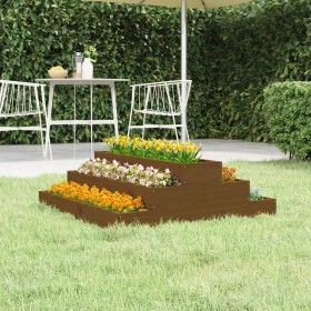 Honey brown solid pine wood planter 80x80x27 cm by vidaXL, Pots and planters - Ref: Foro24-823895, Price: 46,38 €, Discount: %