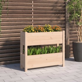 Jardinera de madera maciza de pino 77x25x66 cm de vidaXL, Maceteros y jardineras - Ref: Foro24-823941, Precio: 61,99 €, Descu...