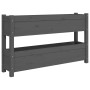 Solid gray pine wood planter 112x25x66 cm by vidaXL, Pots and planters - Ref: Foro24-823929, Price: 81,87 €, Discount: %