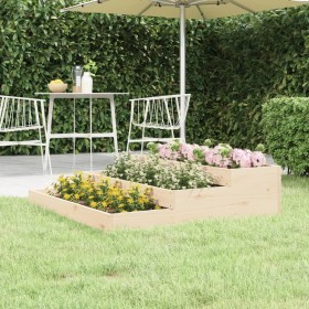 Jardinera de madera maciza de pino 107x107x27 cm de vidaXL, Maceteros y jardineras - Ref: Foro24-823913, Precio: 62,99 €, Des...