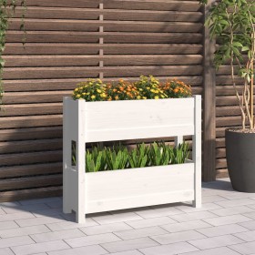 Solid white pine wood planter 77x25x66 cm by vidaXL, Pots and planters - Ref: Foro24-823942, Price: 64,26 €, Discount: %