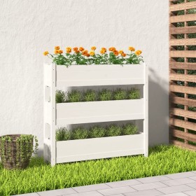 Solid white pine wood planter 112x25x104.5 cm by vidaXL, Pots and planters - Ref: Foro24-823921, Price: 118,99 €, Discount: %