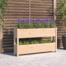 Jardinera de madera maciza de pino 112x25x66 cm de vidaXL, Maceteros y jardineras - Ref: Foro24-823927, Precio: 77,99 €, Desc...