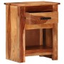 Mesita de noche madera maciza de sheesham 40x30x50 cm de vidaXL, Mesitas de noche - Ref: Foro24-247720, Precio: 96,91 €, Desc...