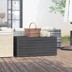 Garden trunk solid gray pine wood 101x50.5x46.5 cm by vidaXL, Outdoor storage boxes - Ref: Foro24-823950, Price: 112,36 €, Di...