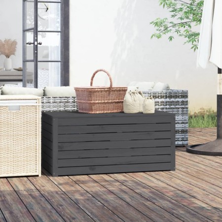 Garden trunk solid gray pine wood 101x50.5x46.5 cm by vidaXL, Outdoor storage boxes - Ref: Foro24-823950, Price: 112,36 €, Di...