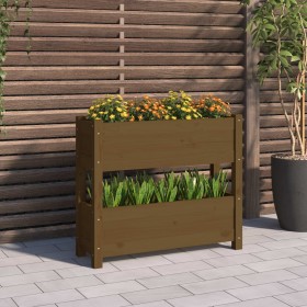 Honey brown solid pine wood planter 77x25x66 cm by vidaXL, Pots and planters - Ref: Foro24-823944, Price: 65,24 €, Discount: %