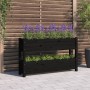 Solid black pine wood planter 112x25x66 cm by vidaXL, Pots and planters - Ref: Foro24-823931, Price: 111,59 €, Discount: %