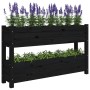 Solid black pine wood planter 112x25x66 cm by vidaXL, Pots and planters - Ref: Foro24-823931, Price: 111,59 €, Discount: %