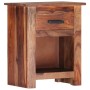 Mesita de noche madera maciza de sheesham 40x30x50 cm de vidaXL, Mesitas de noche - Ref: Foro24-247720, Precio: 96,91 €, Desc...