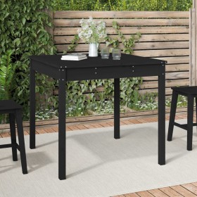 Mesa de jardín madera maciza pino negro 82,5x82,5x76 cm de vidaXL, Mesas de jardín - Ref: Foro24-823966, Precio: 62,99 €, Des...